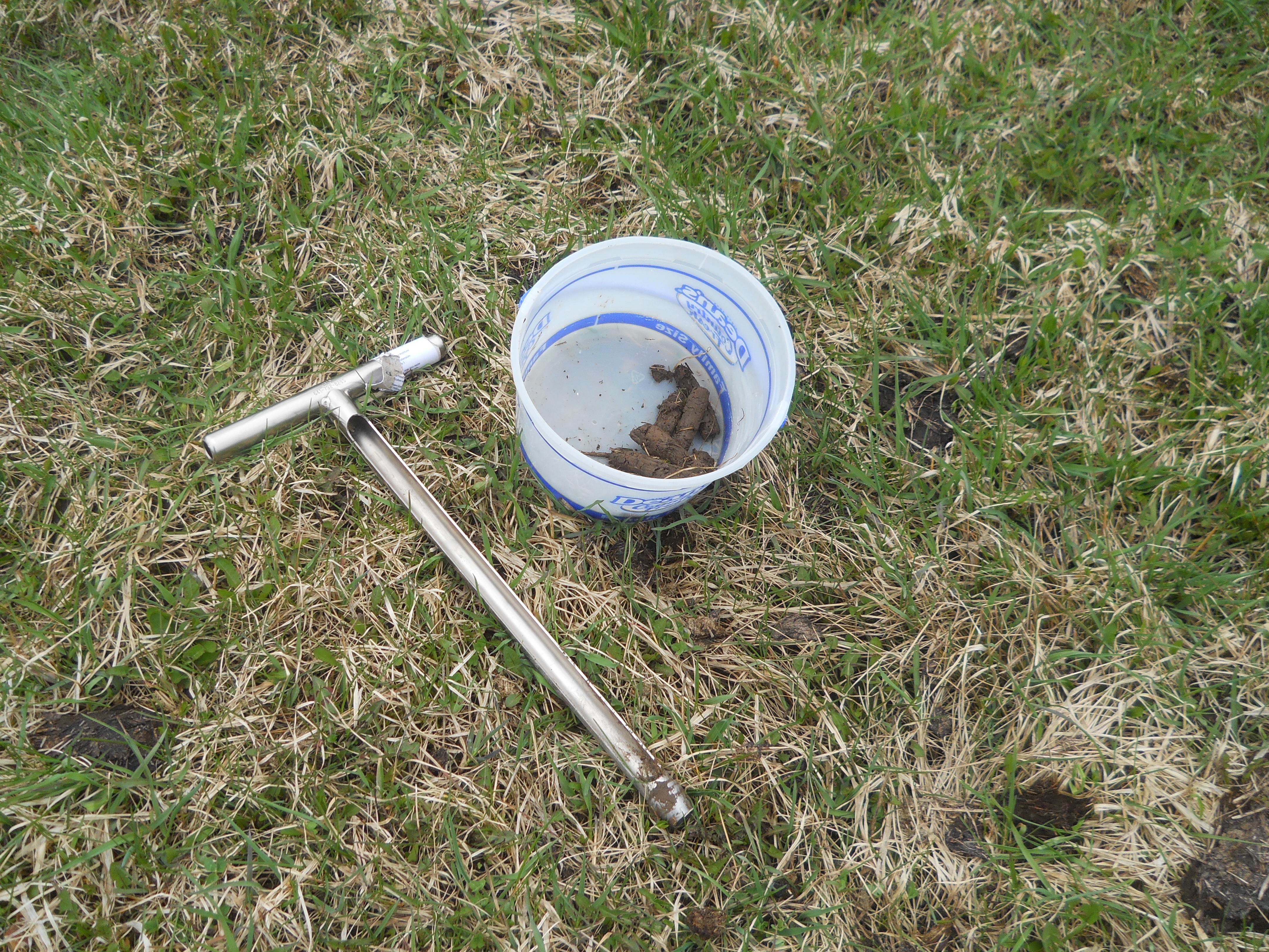 Sampling Chippewa county hay field 